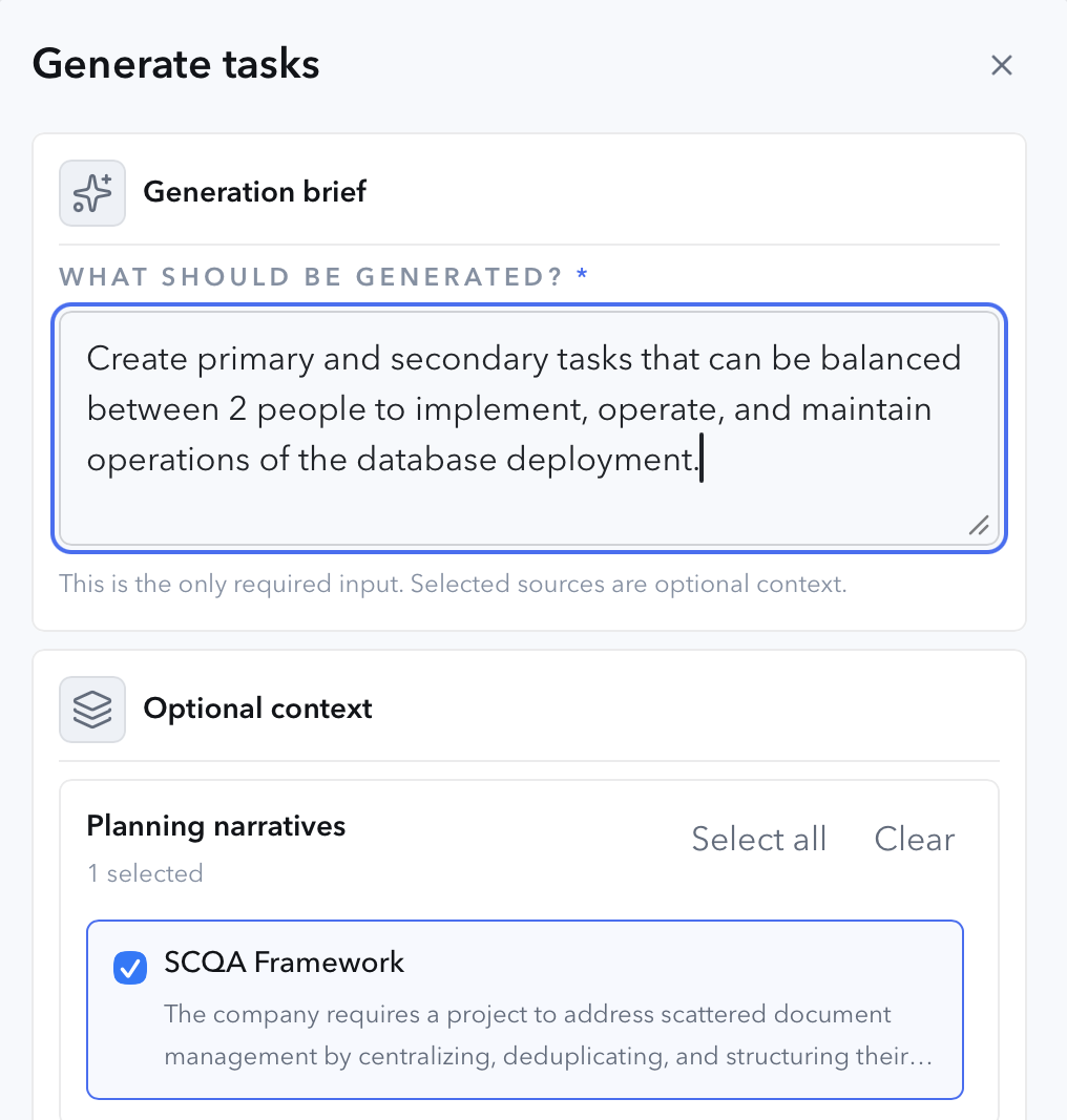 Azimuth work item generation