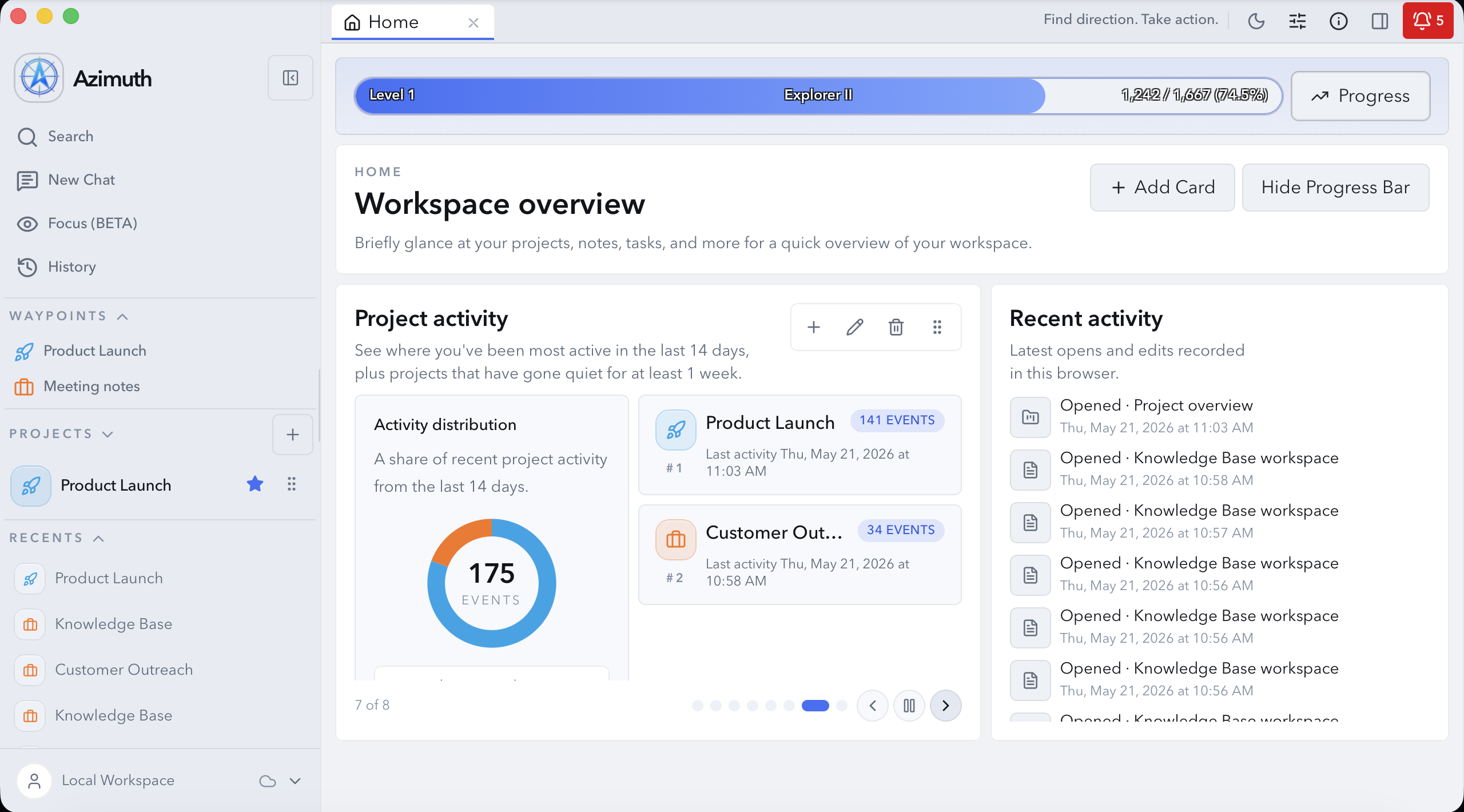 Azimuth plan and execution workspace light mode
