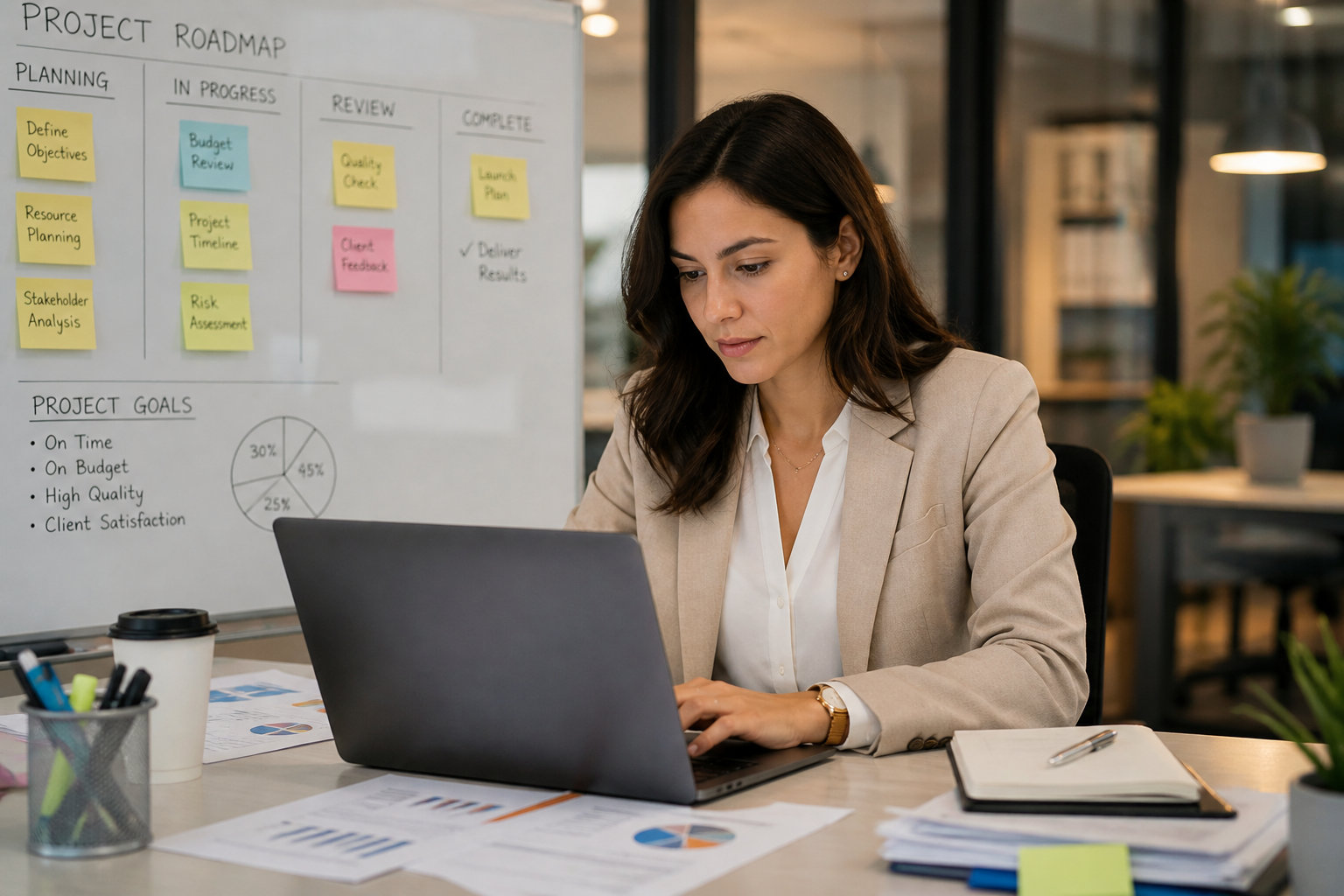Project manager planning work